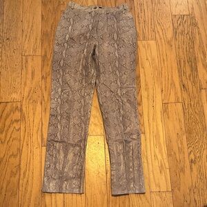 Snakeskin Print 100% Leather Vintage Benelle of New York Pants
